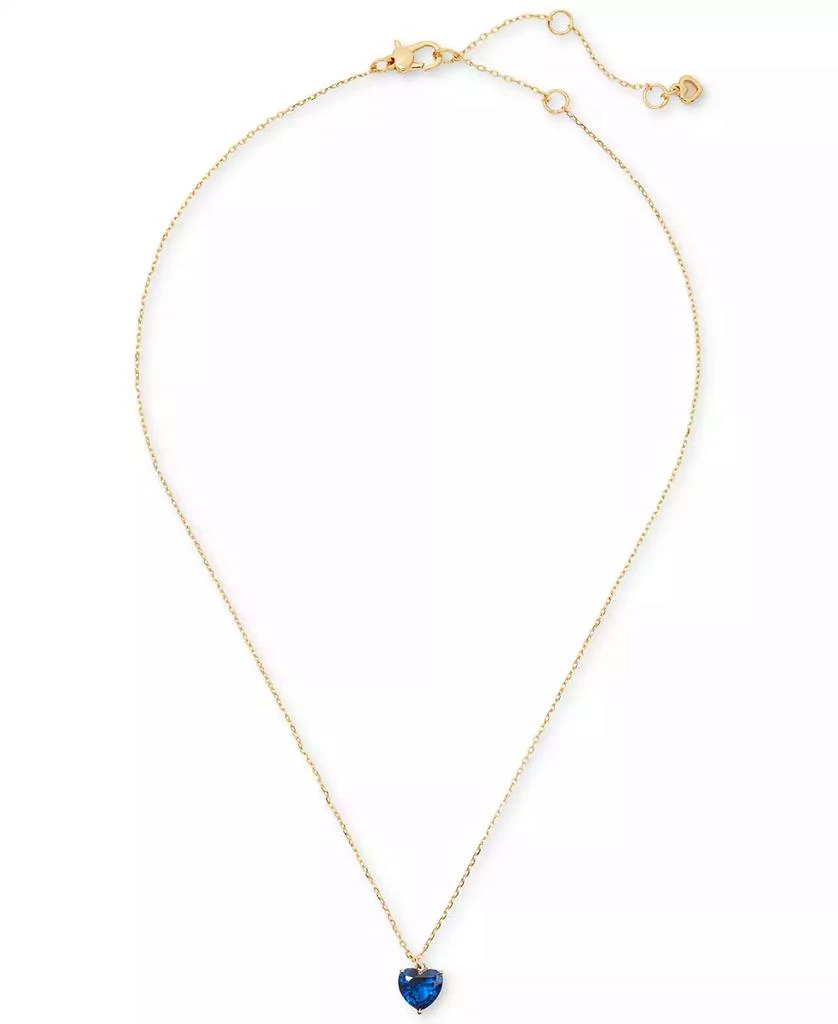 Kate Spade Gold-Tone September Heart Pendant Necklace, 16" + 3" extender 2