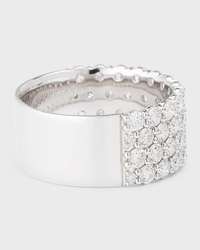 Memoire 18K White Gold Paramount Diamond 4 Row Band, Size 8, 2.85tcw 4