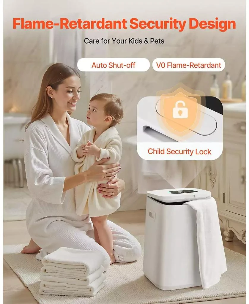 Ecooso Towel Warmers for Bathroom, Towel Warmer Bucket with Child Lock 
High-Temp Indicator 8