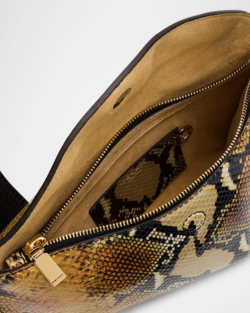 McQueen Python-Embossed T-Bar Sling Shoulder Bag 3