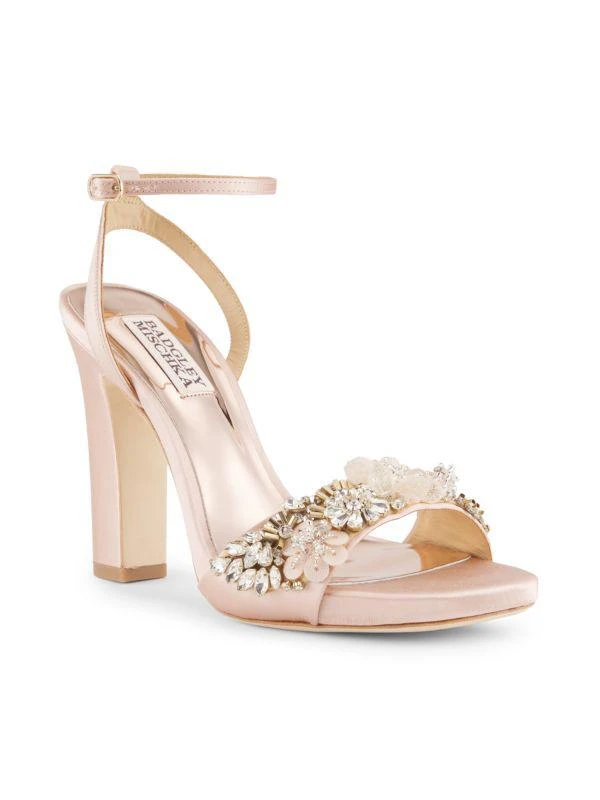 Badgley Mischka Alexa 114MM Embellished Block Heel Sandals 2