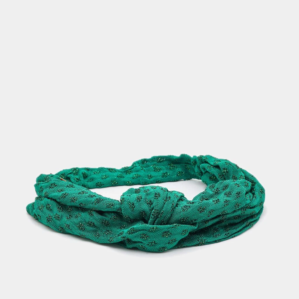Missoni Missoni Green Lurex Knit Hairband One Size