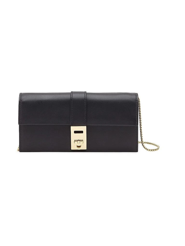 Salvatore Ferragamo Hug Leather Wallet With Chain 1