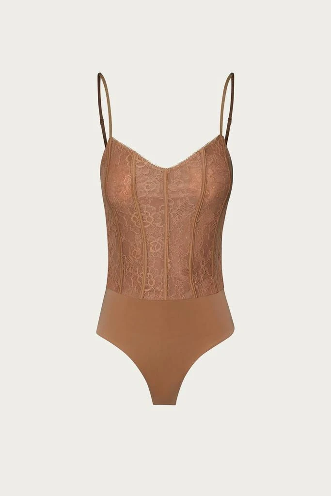 AFRM Catarina Bodysuit In Caramel