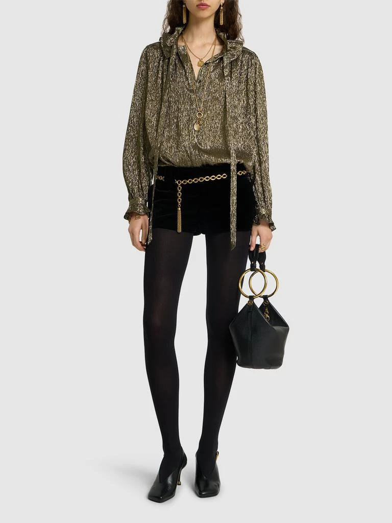 Chloé Lurex Georgette Shirt W/bow 1