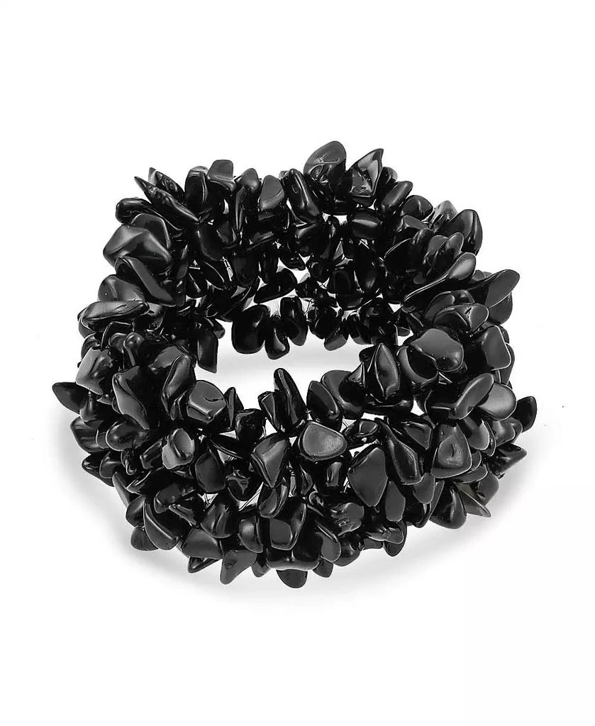 Bling Jewelry Big Chunky Multi Colors Crystal Chips Cluster Statement Wide Bracelet