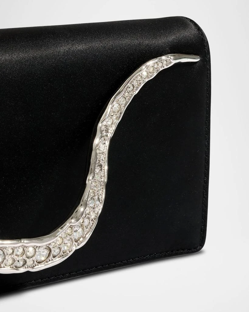 Alexis Bittar Crystal Curve Recycled Satin Clutch Bag 5