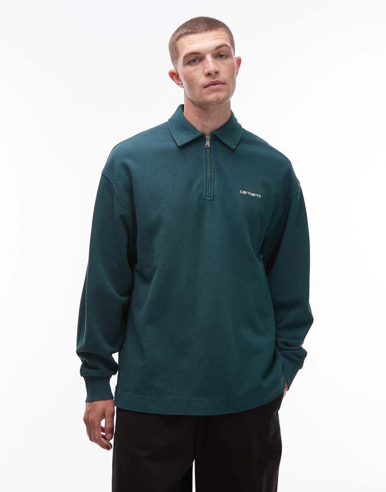 Shop Carhartt Wip Duster Script Green Sweatshirt on Sale at Shop Carhartt Wip Duster Script Green Sweatshirt on Sale at