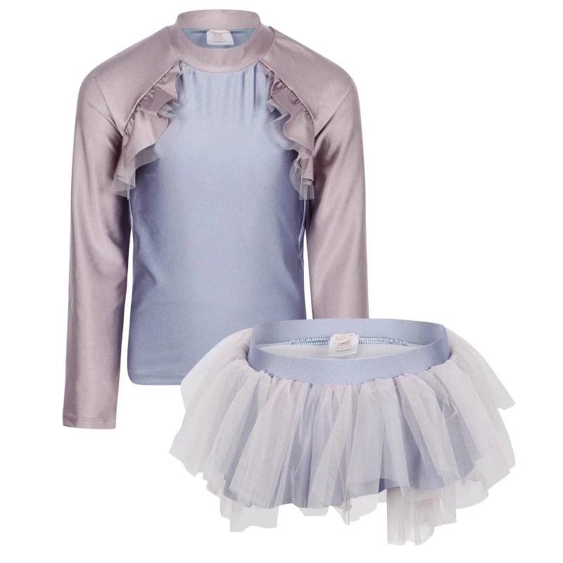Tutu Du Monde Ruffled tutu skirt swimsuit in blue 1