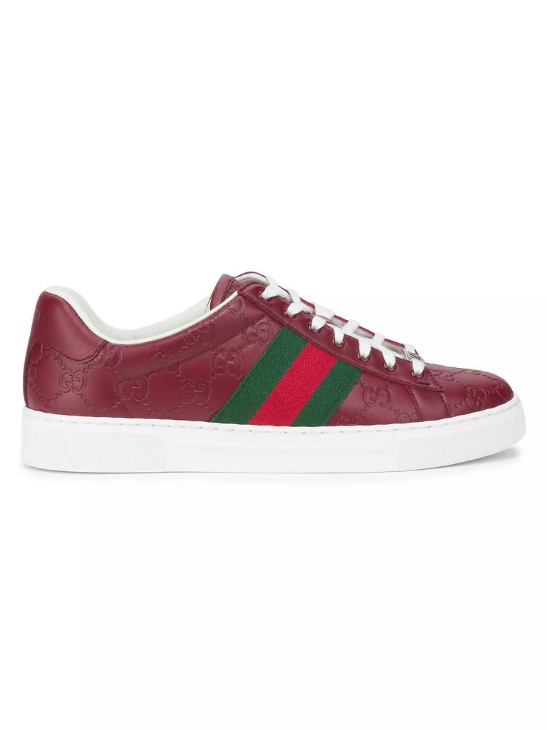 Gucci Ace Leather Low-Top Sneakers - Casual Shoes - Free