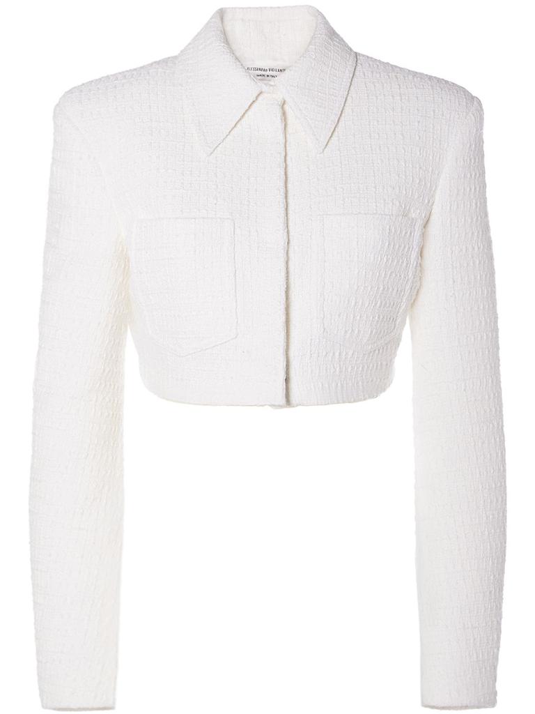 ALESSANDRO VIGILANTE Cropped Tweed Blazer
