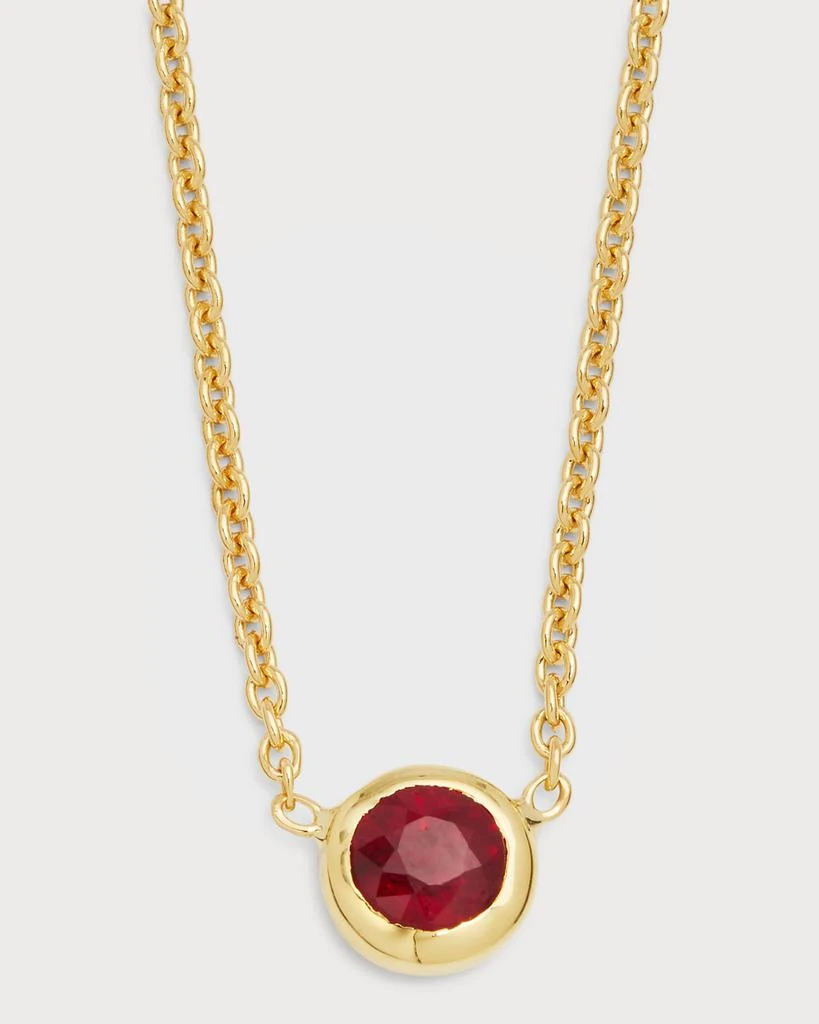Roberto Coin 18K Yellow Gold Ruby Big Single Station Necklace