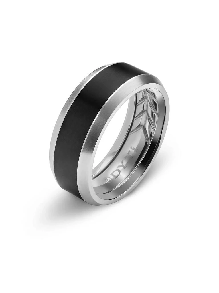 David Yurman Beveled Band Ring in Grey Titanium 2