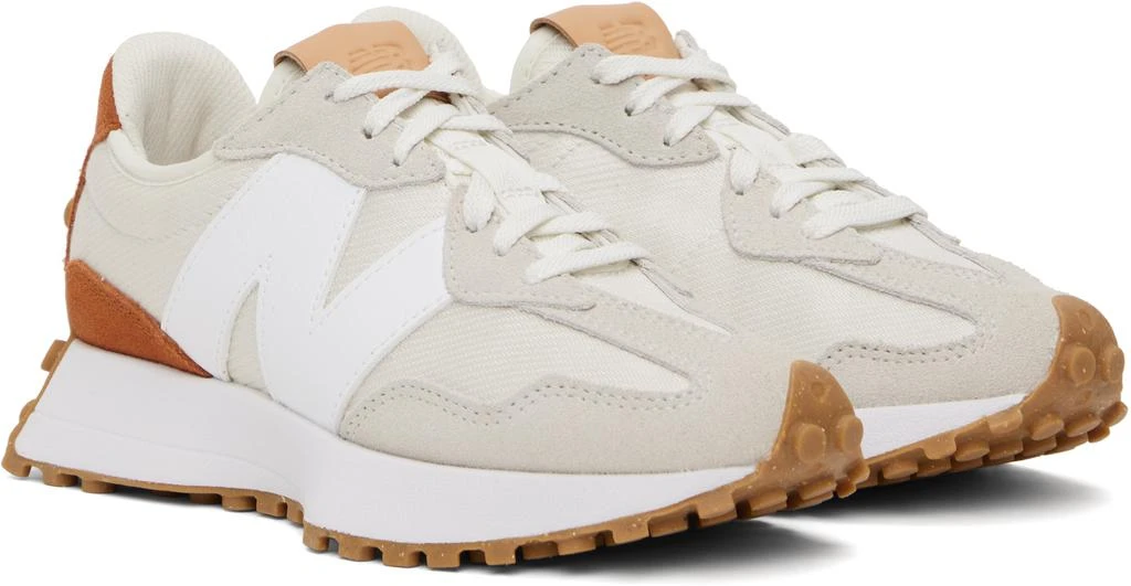 New Balance Beige & Orange 327 Sneakers 4