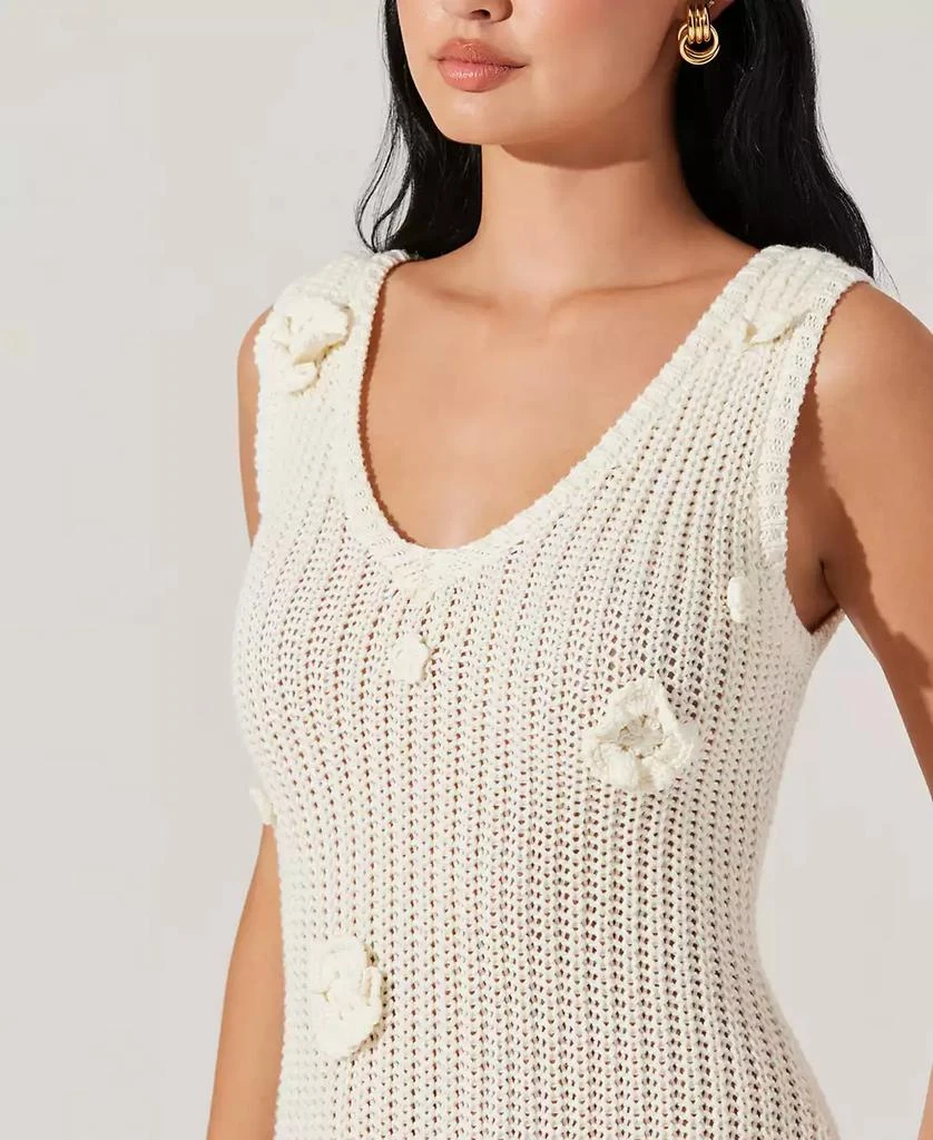 ASTR Women's Ainhoa Cotton Crochet-Appliqué Dress 6