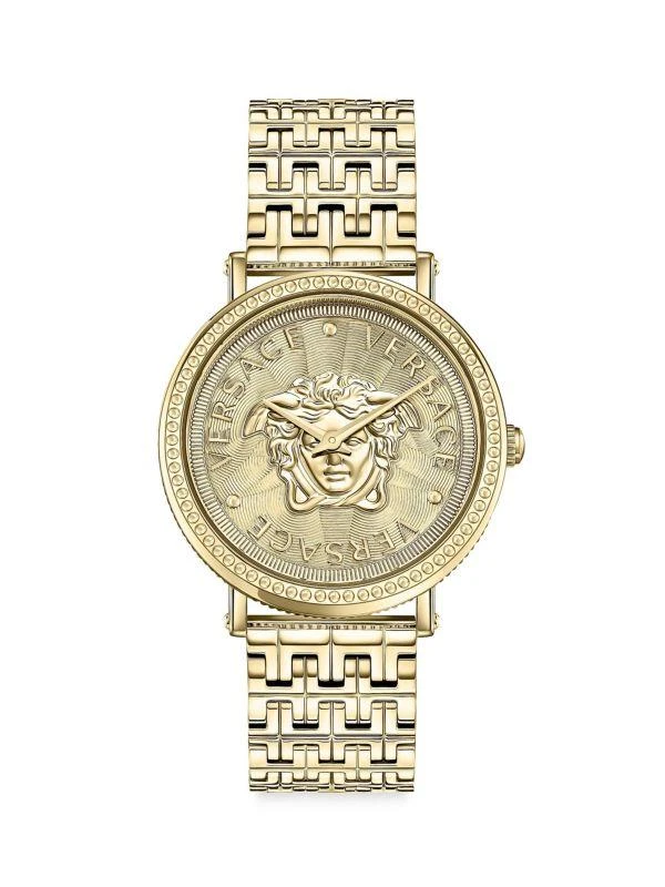 Versace V-Dollar Goldplated Stainless Steel Medusa-Icon Watch/37MM 1
