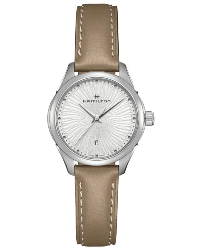 Hamilton Hamilton Jazzmaster Lady Quartz White Dial Leather Strap Women's Watch H32231810 1