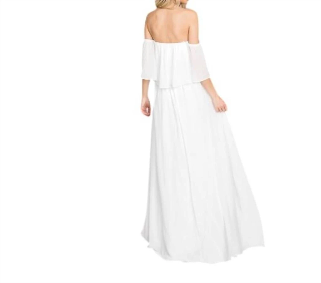 Sweet Lovely by Jen Sweet Lovely By Jen - Off Shoulder Chiffon Maxi Dress 2