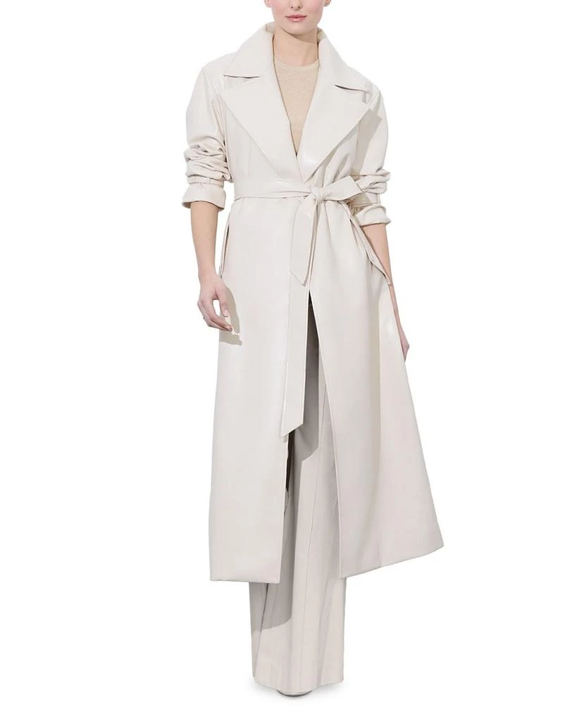 Alice + Olivia Sullivan Faux Leather Trench Coat 2