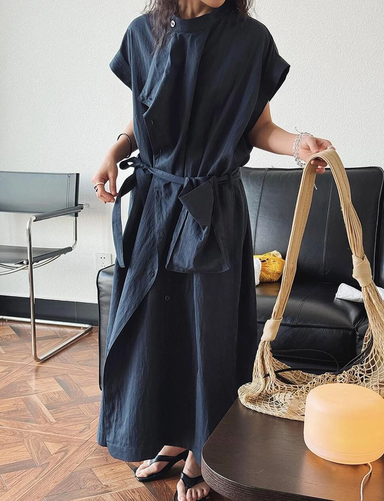 Pixie Market Navy Utility Dress 6