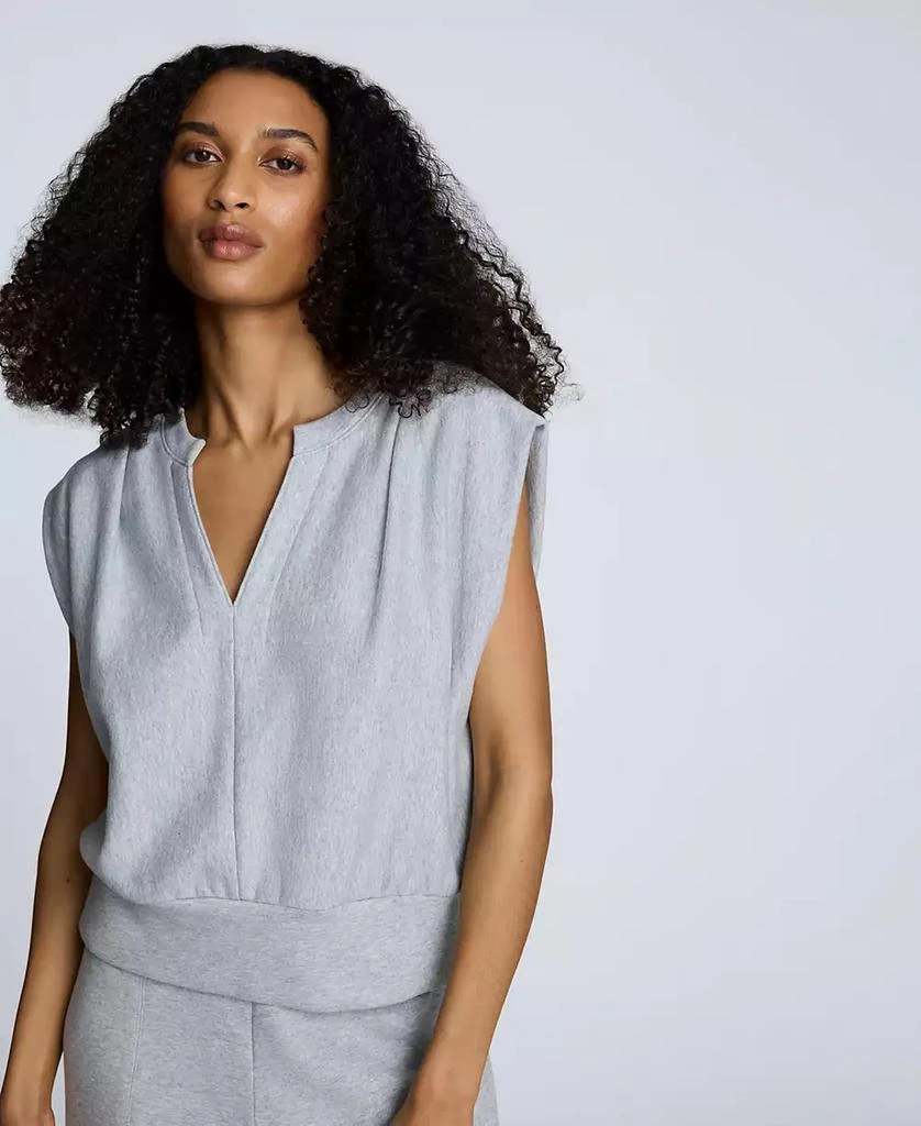Kenneth Cole Women's Pleated-Shoulder Split-Neck Tank Top 1