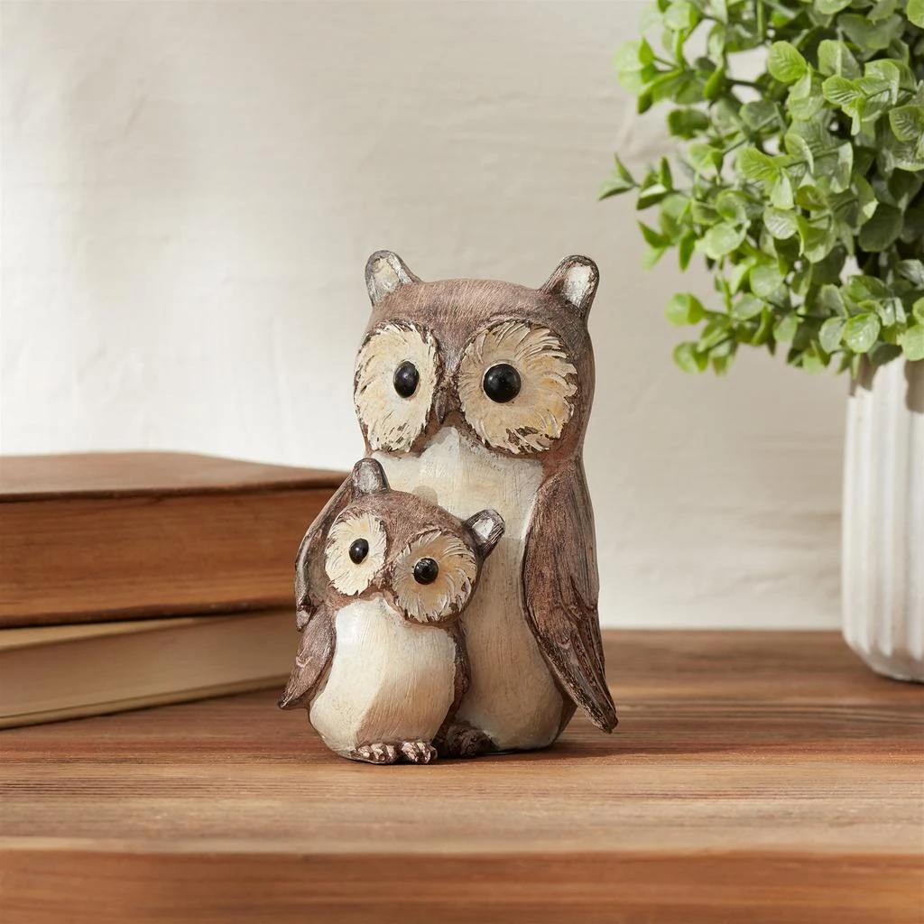Hivvago Woodland Owl with Baby Figurine (Set of 4) 2