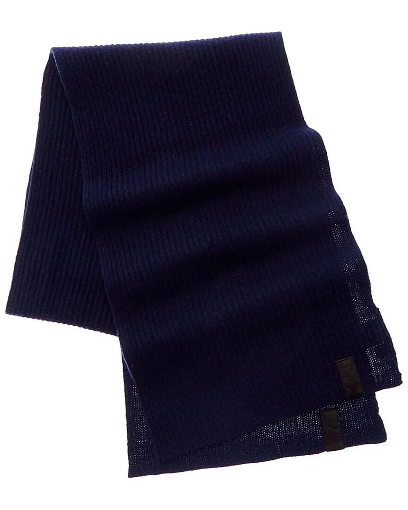Portolano Leather-Trim Cashmere Scarf 2