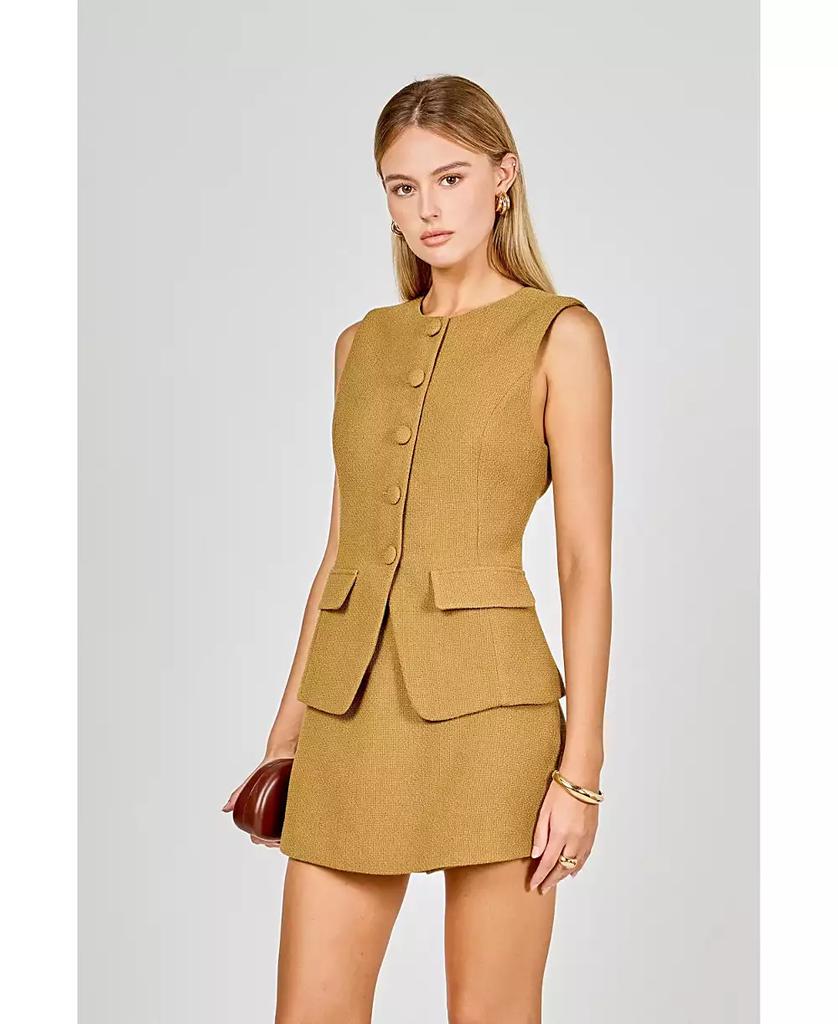 Endless Rose Women's Vest Skort Romper