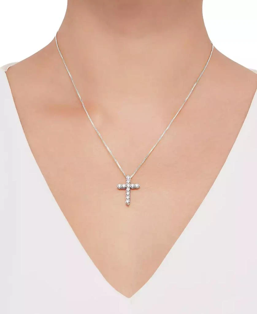 Arabella Cubic Zirconia Cross 18" Pendant Necklace 2