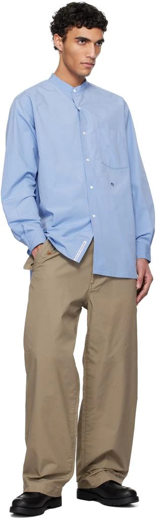 Nanamica Blue Band Collar Wind Shirt 4