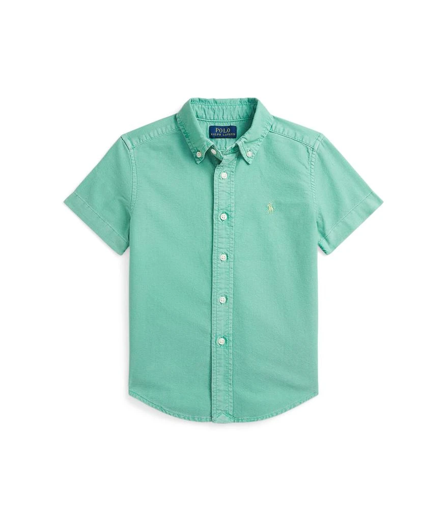 Ralph Lauren Cotton Oxford Short Sleeve Shirt (Toddler/Little Kid)