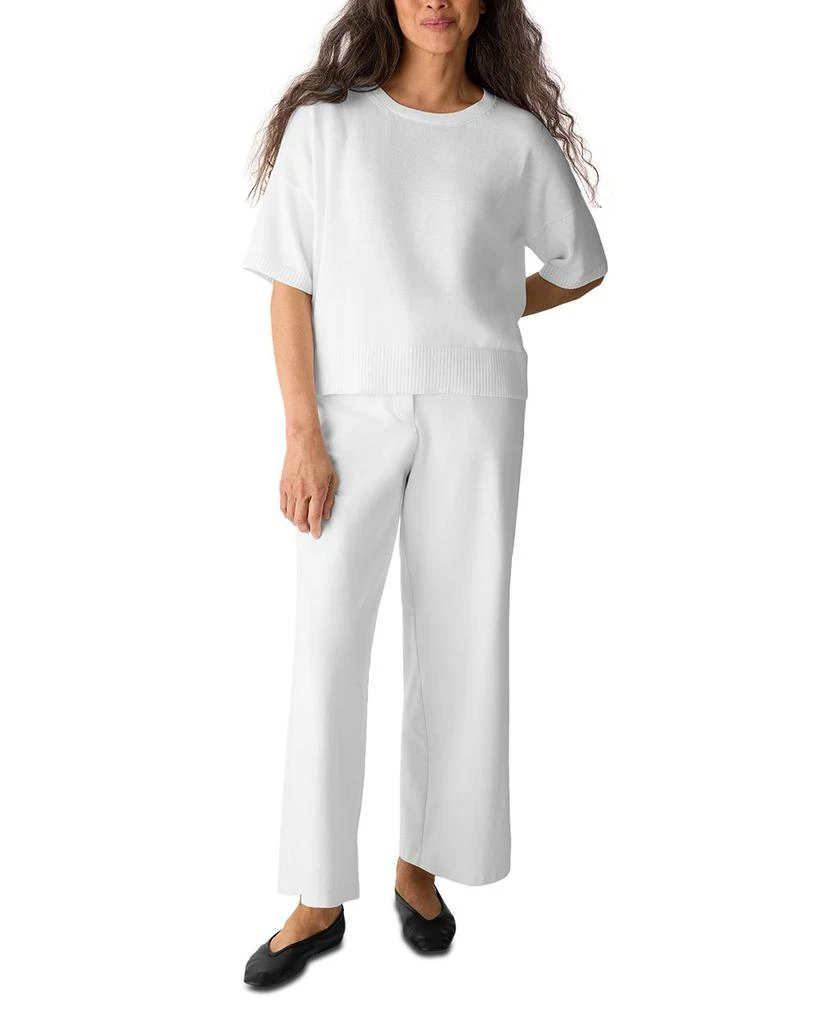 Eileen Fisher Crewneck Elbow Sleeve Sweater 2