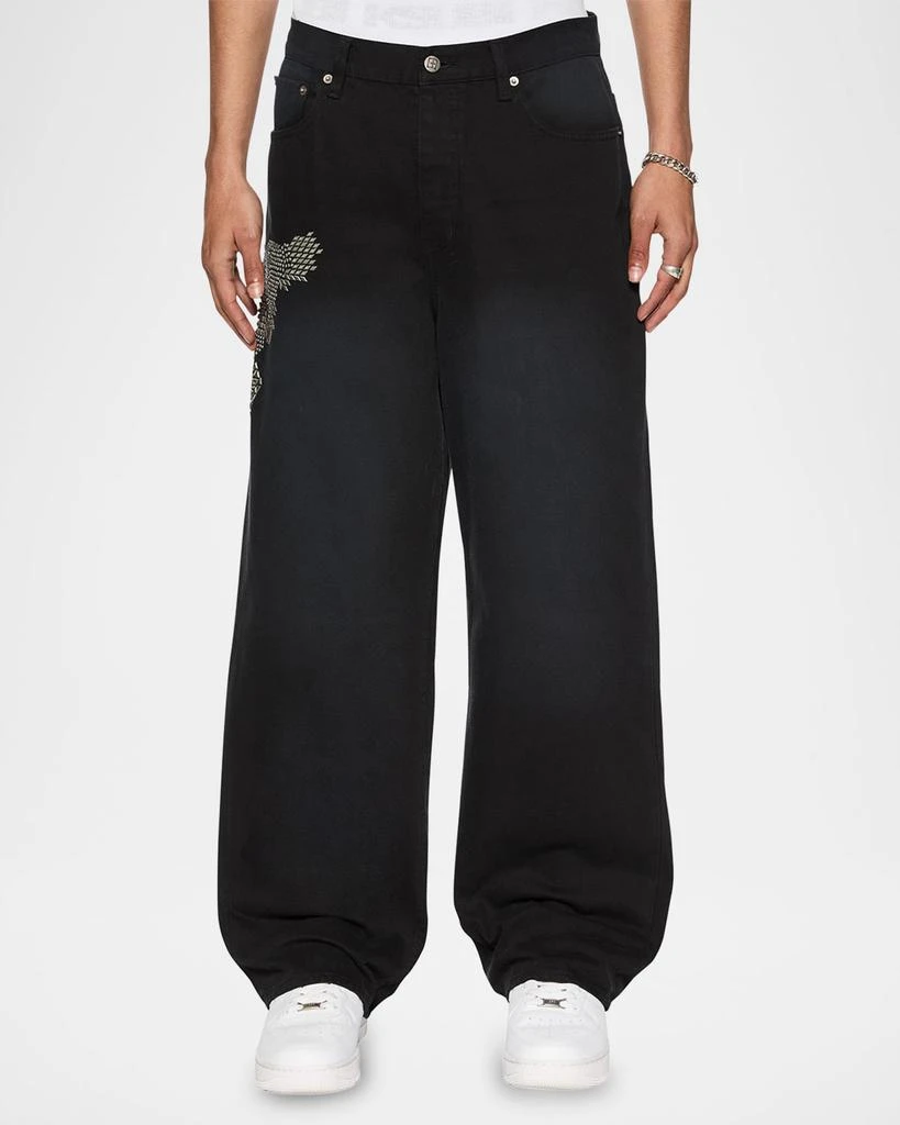 Ksubi Men's Maxx Replica Eagle Wide-Leg Jeans 2