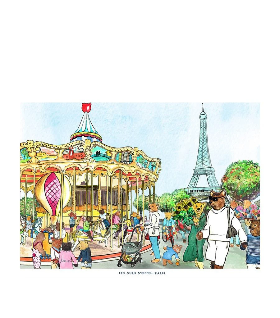 Jo Laing Les Ours d’Eiffel Paris A3 Print 1