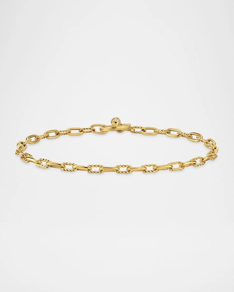 David Yurman Madison Chain Bracelet in 18K Gold with Diamonds, 3mm 6