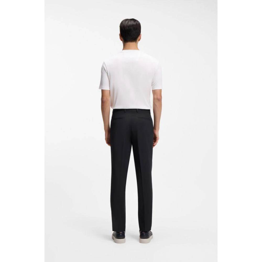 Hugo Boss Easy-iron tapered-fit trousers in stretch-cotton poplin 4