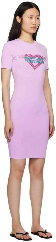 Versace Purple Crystal Midi Dress 2