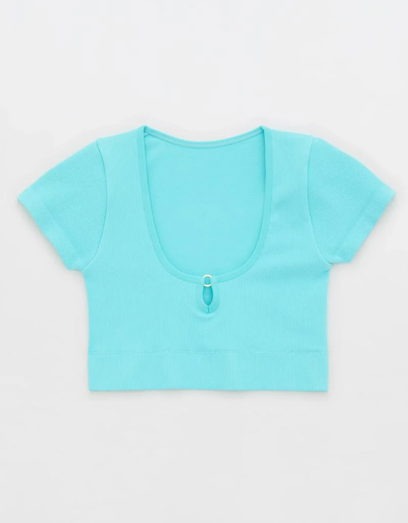 Aerie Superchill Seamless Ring Cap Sleeve Bra Top 3