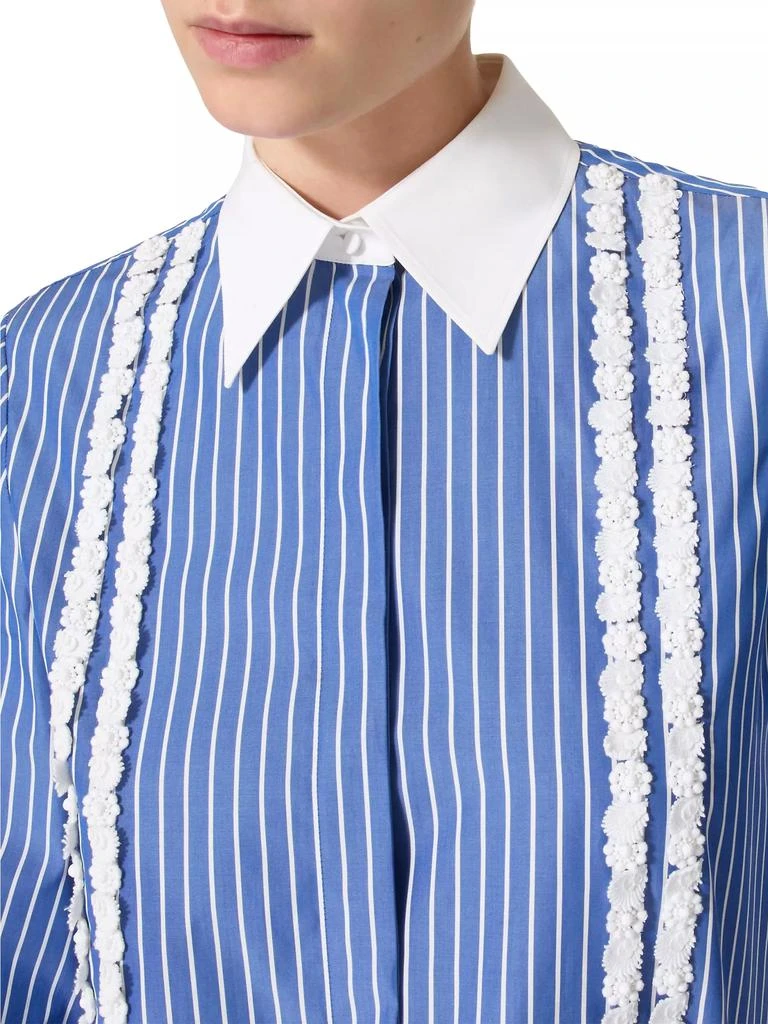 Valentino Embroidered Contrails Poplin Shirt 4