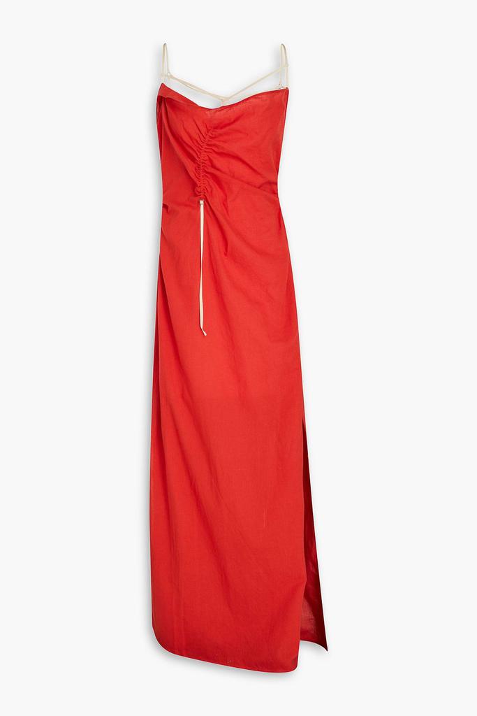 【送料&関税込】Jacquemus Ruched Strapped Dress JACQUEMUS La Robe Saudade in Pink | FWRD