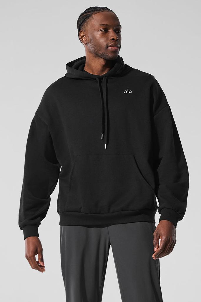 Alo Yoga☆ Micro Waffle Fast Break Hoodie ブラック メンズ Micro Waffle Fast Break Hoodie - Black | Alo Yoga