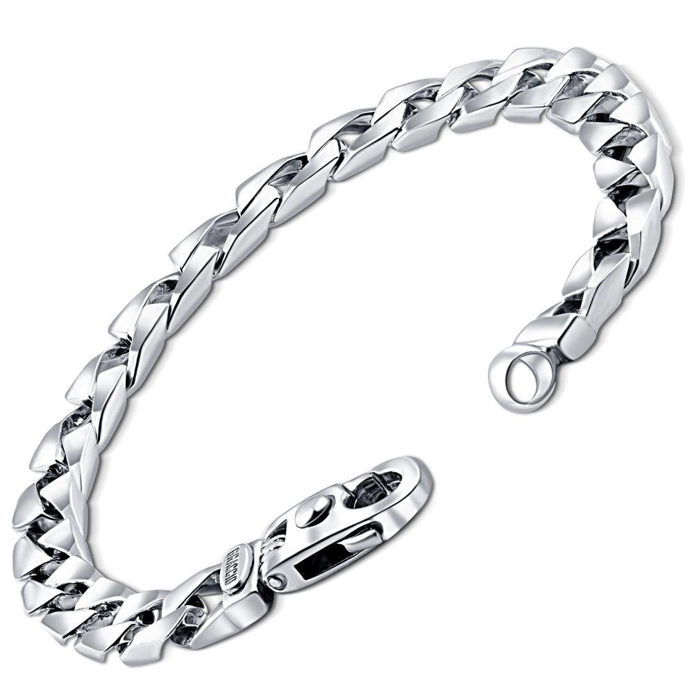 Pompeii3 Men's Curb Link 14k Gold (43gram) or Platinum (70gram) 8mm Bracelet 8.5"