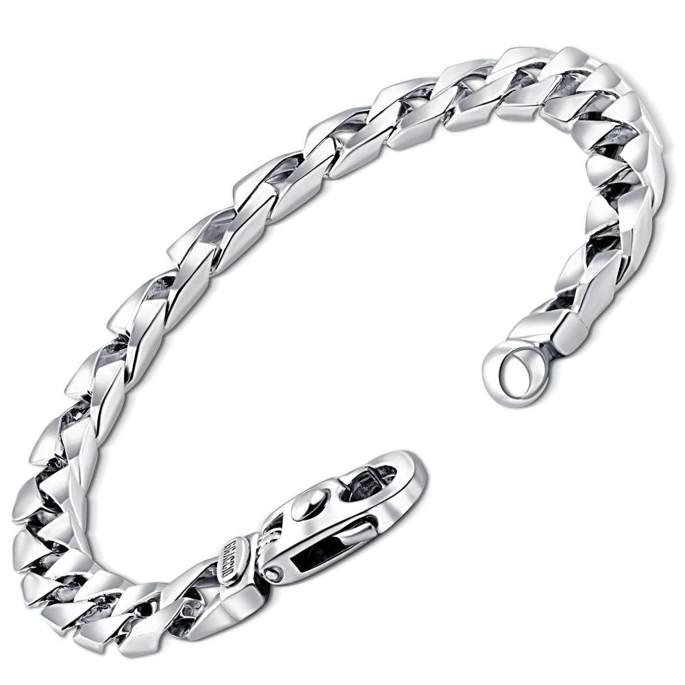 Pompeii3 Men's Curb Link 14k Gold (43gram) or Platinum (70gram) 8mm Bracelet 8.5" 2