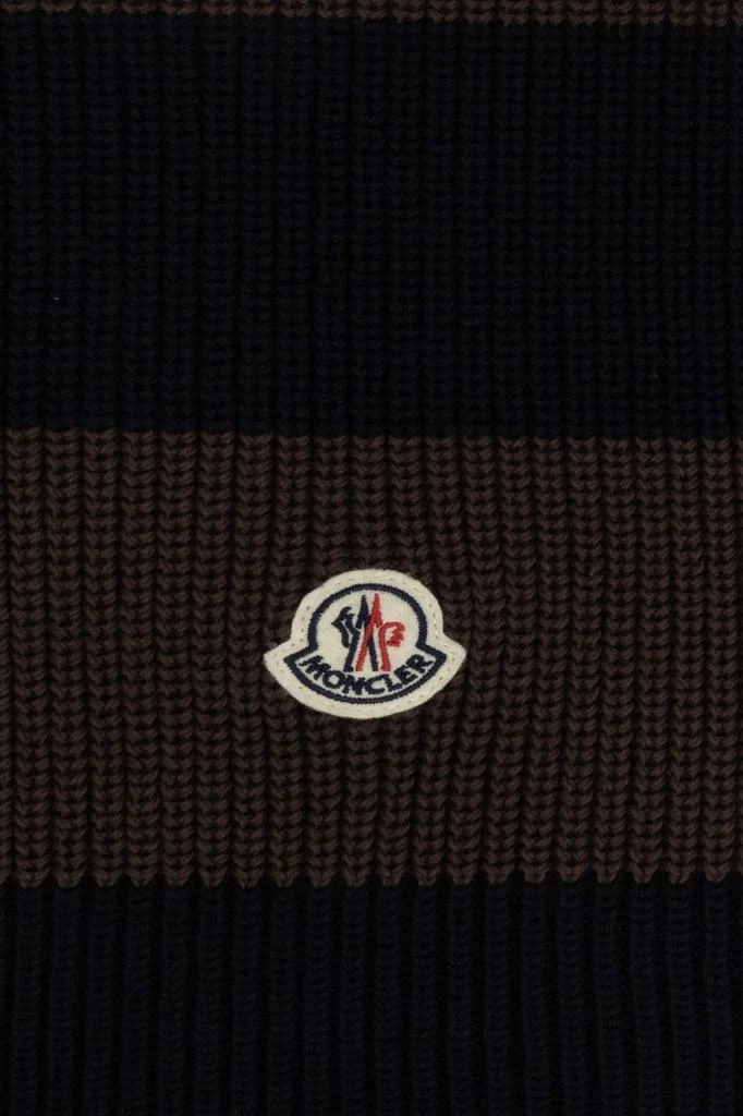 Moncler Moncler Logo Patch Striped Scarf 2