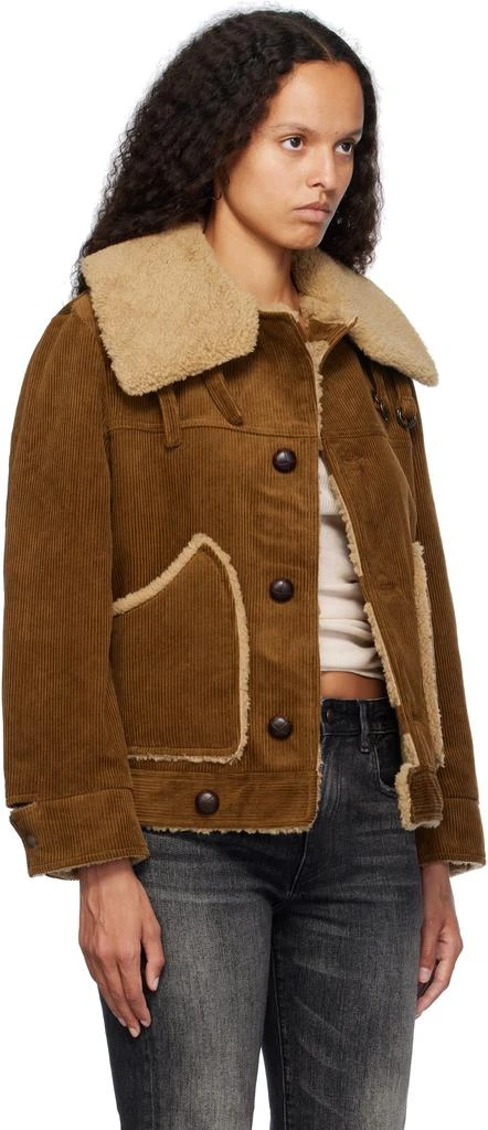 R13 Brown Oversized Collar Jacket 2