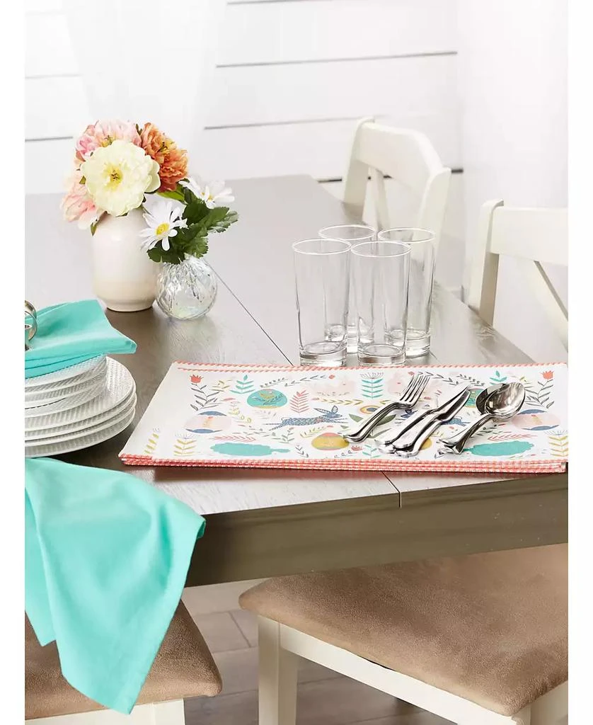Design Imports Easter Folk Garden Placemats 13" x 19", Set of 6 8