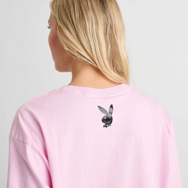 Playboy Women's Playboy Diamante Necklace Boyfriend T-Shirt 6