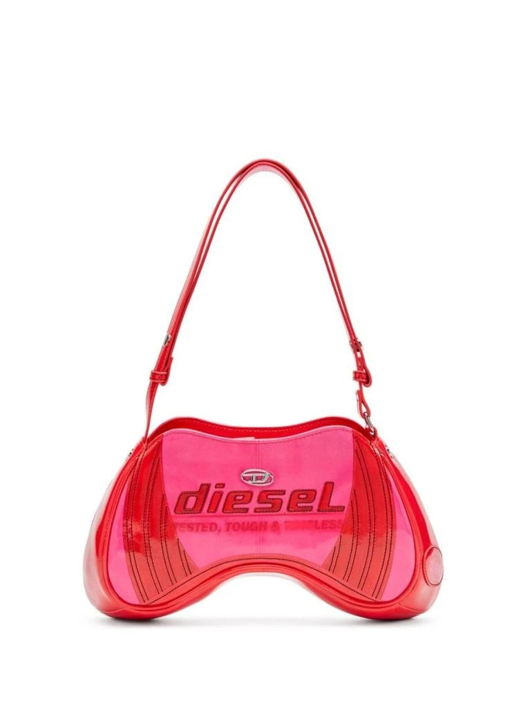 Diesel Sculptural Red Bag With Glossy Finish 1