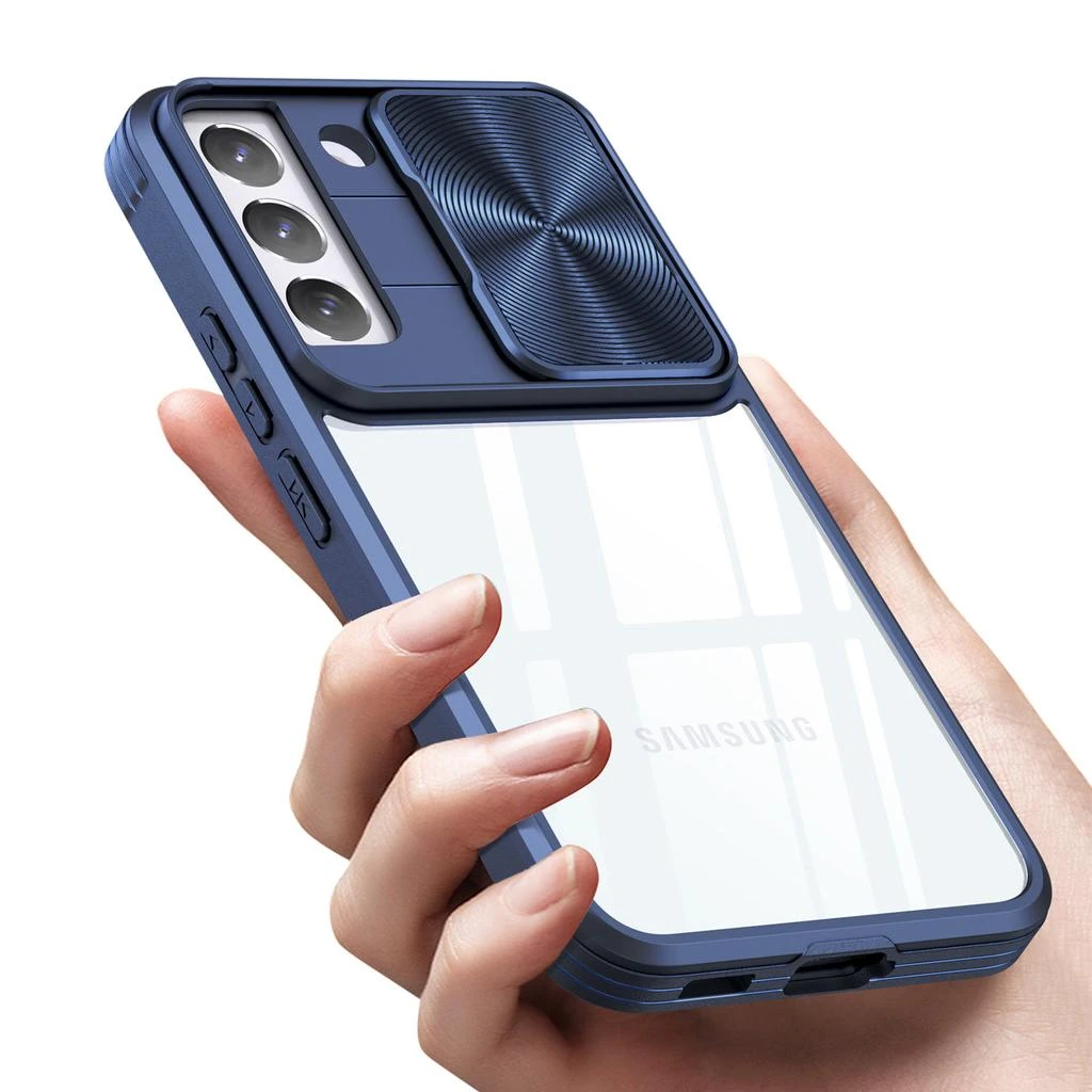 Reikowireless Full Protection With Mobile Phone Protective Film Slide Camera Lens Phone Case For Samsung Galaxy S 22 In Navy 2