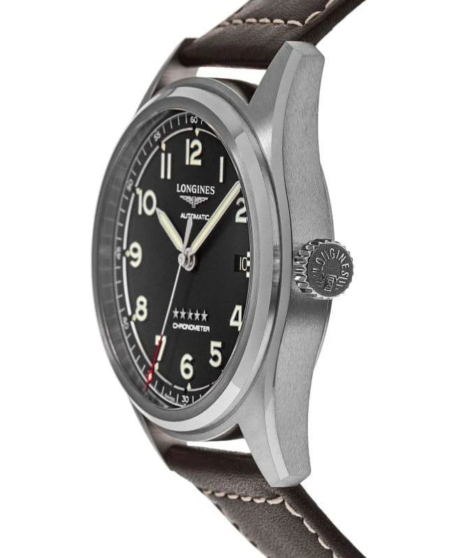 Longines Longines Spirit Automatic 42mm Black Dial Leather Strap Men's Watch L3.811.4.53.0 3